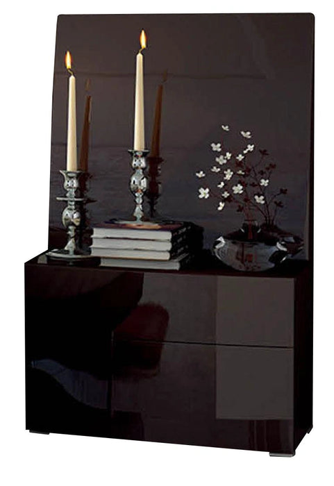 ESF Furniture Barcelona 2 Drawer Nightstand in Dark Brown