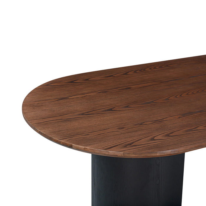 Marlow 102" Wood Oval Dining Table