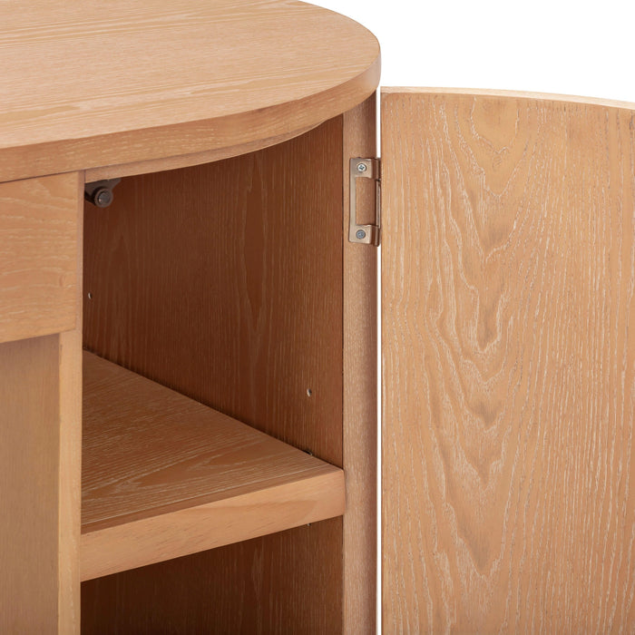 Marlow 64" Wood Executive Desk With Storage