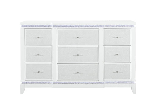 Alina White Dresser with LED