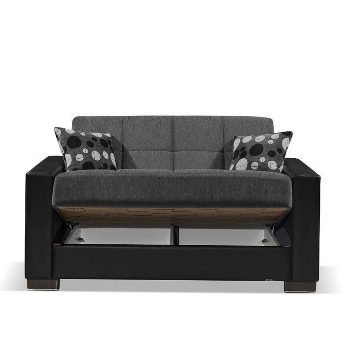 Ottomanson Armada Collection Upholstered Convertible Loveseat with Storage