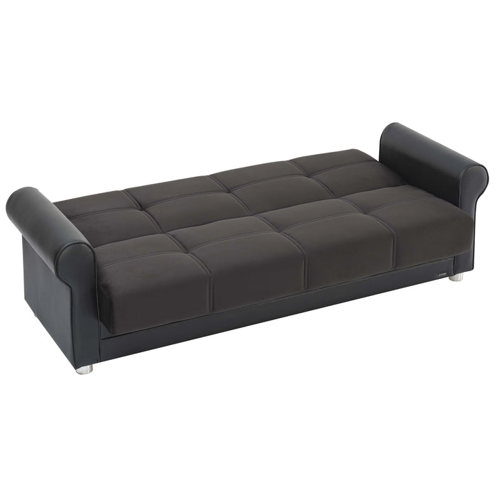 Ottomanson Avalon Collection Upholstered Convertible Sofabed with Storage