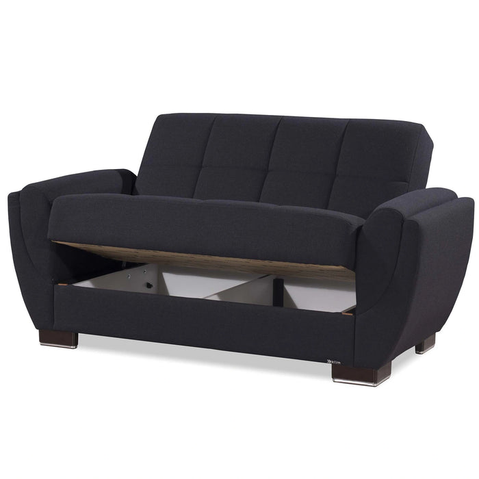 Ottomanson Armada Air Collection Upholstered Convertible Loveseat with Storage
