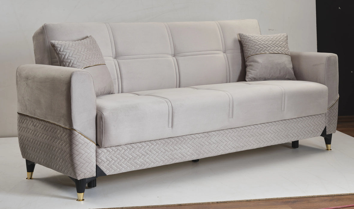 Ottomanson Samba Collection Upholstered Convertible Sofabed with Storage
