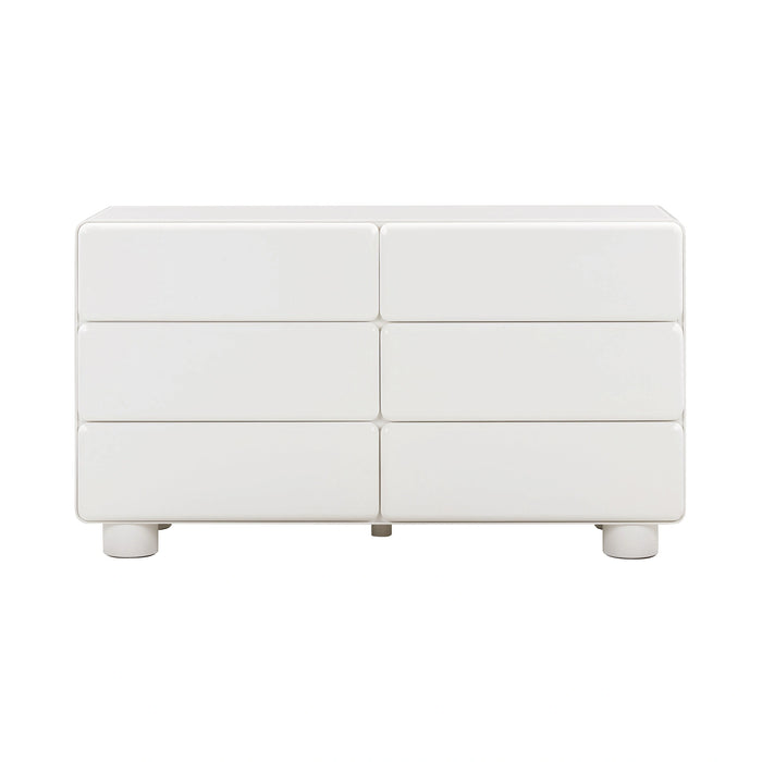 Tammy 56" White 6-Drawer Dresser