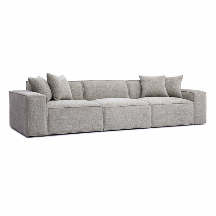 Mindy 115" Performance Chenille Basketweave Modular Sofa