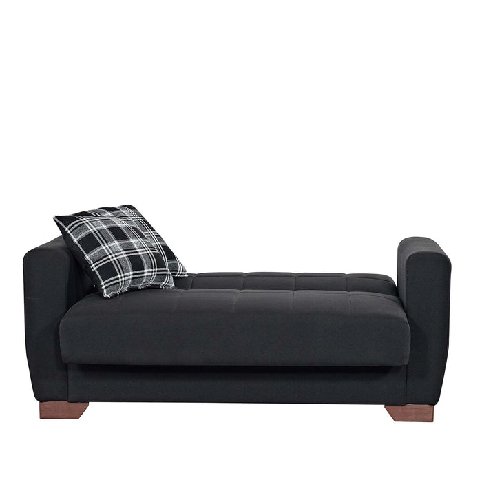 Ottomanson Barato Collection Upholstered Convertible Loveseat with Storage