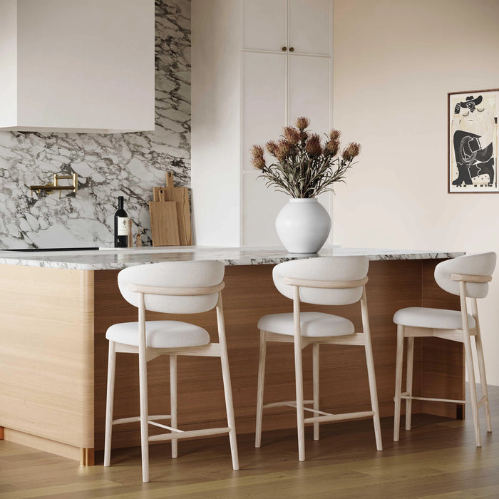 Zinea Performance Textured Velvet Counter Stool