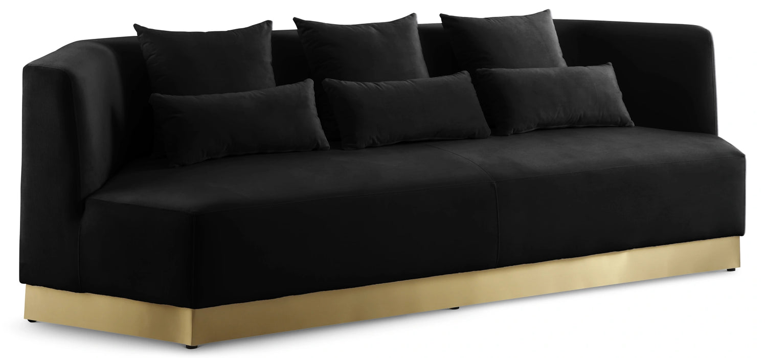 Marquis Black Velvet Sofa