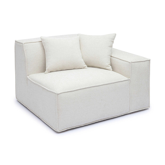 Mindy Performance Chenille Basketweave Modular Corner Chair