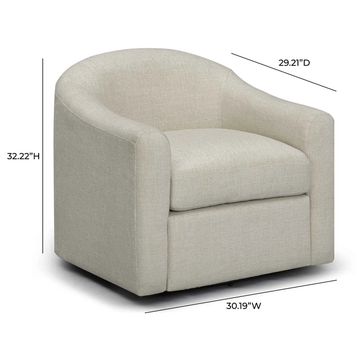 Thao Contract-Grade Basketweave Fabric Swivel Accent Chair