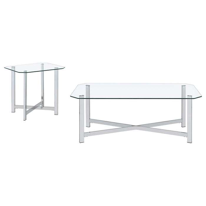 Cronin Glass Top Coffee Table Set