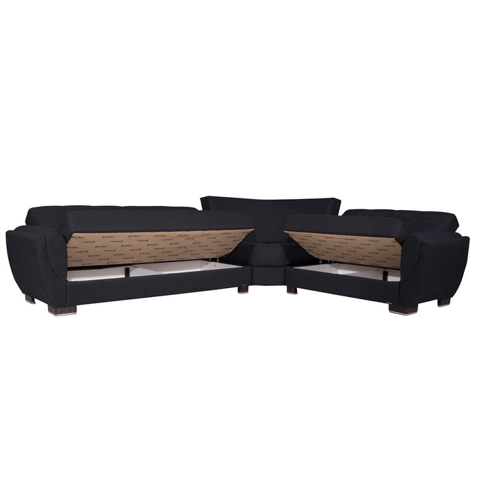 Ottomanson Armada Air Collection Upholstered Convertible Sectional with Storage