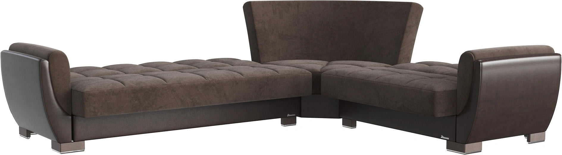 Ottomanson Armada Air Collection Upholstered Convertible Sectional with Storage