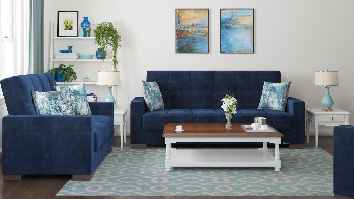 Ottomanson Armada Collection Upholstered Convertible Sofabed with Storage