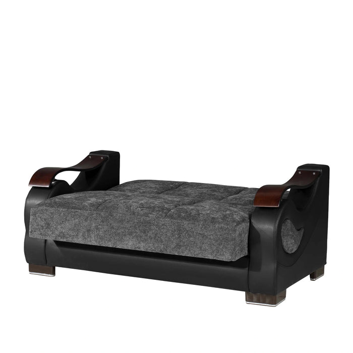 Ottomanson Metroplex Collection Upholstered Convertible Loveseat with Storage