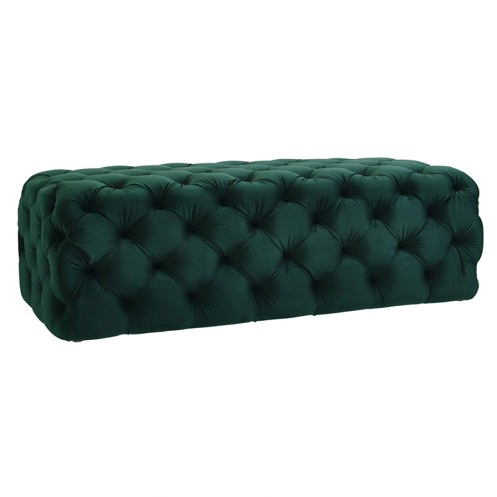 Kaylee 49" Performance Velvet Tufted Jumbo Ottoman