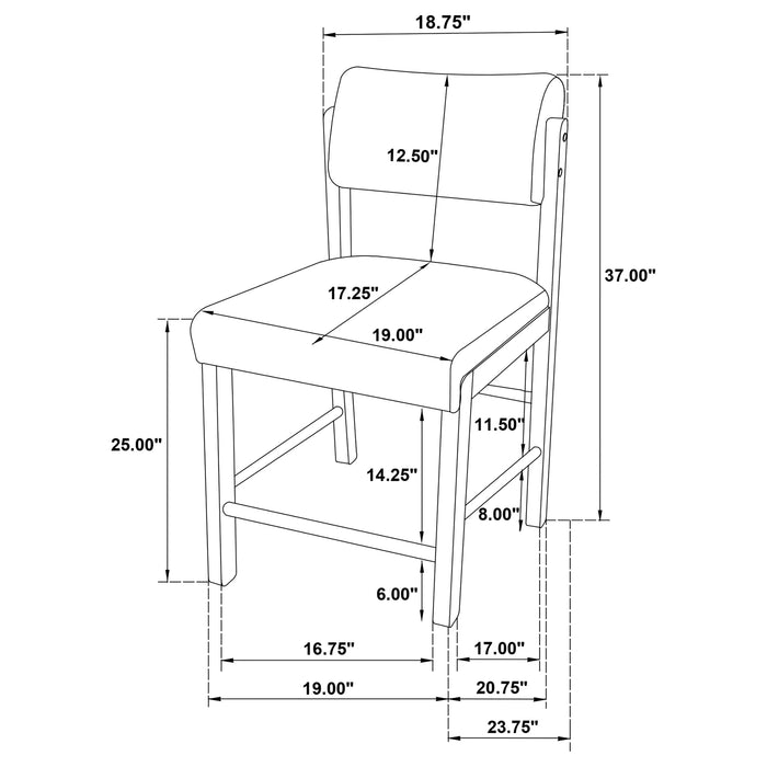 Kehoe Fabric Counter Height Dining Chair