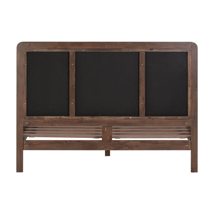 Hella Contract-Grade Velvet and Ash Wood Bed