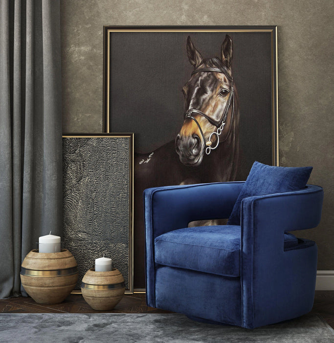 Kennedy Performance Velvet Swivel Accent Chair