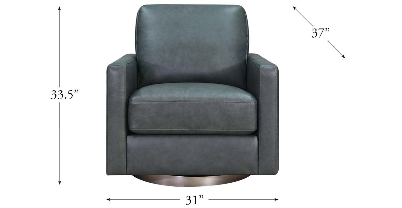 Ashby Swivel Leather Chair