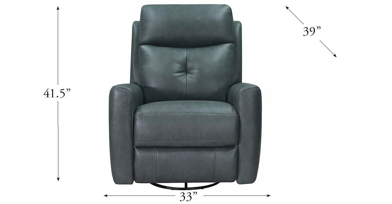 Sterling Power Headrest Swivel Glider Leather Recliner