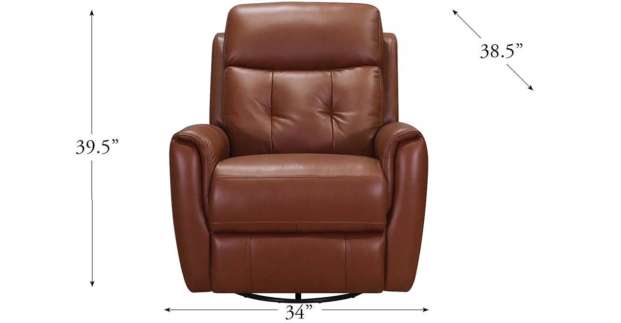 Torino Manual Swivel Glider Leather Recliner