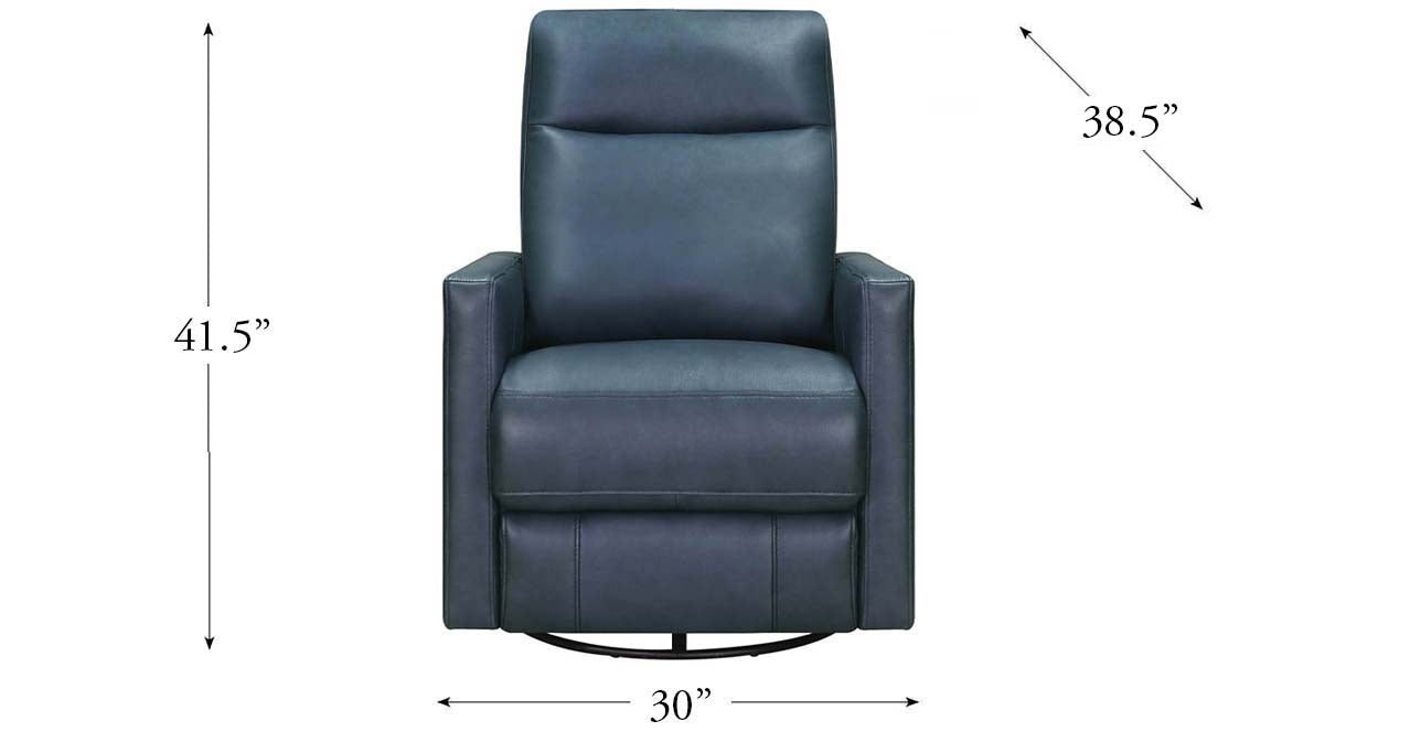 Ashby Manual Swivel Glider Leather Recliner