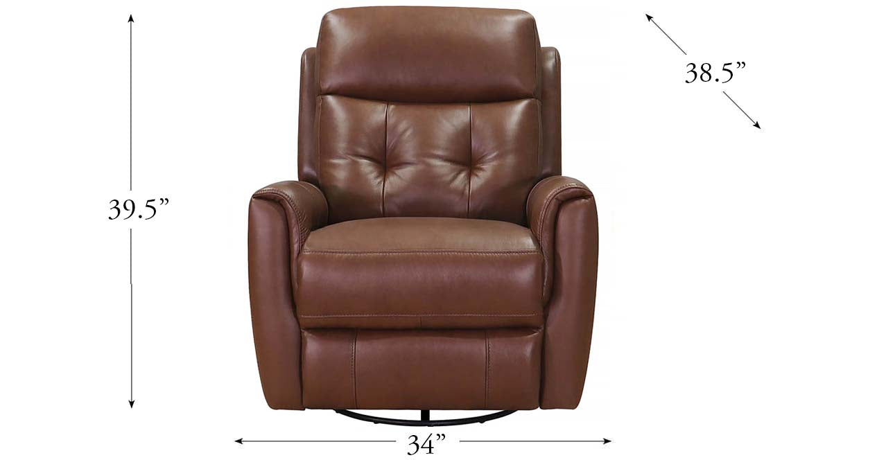 Torino Manual Swivel Glider Leather Recliner