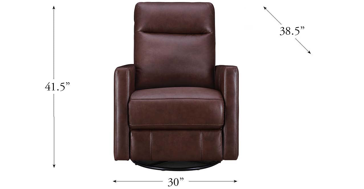 Ashby Manual Swivel Glider Leather Recliner