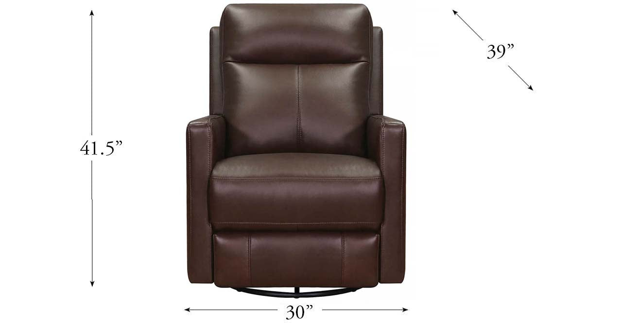 Vienna Power Headrest Swivel Rocker Leather Recliner