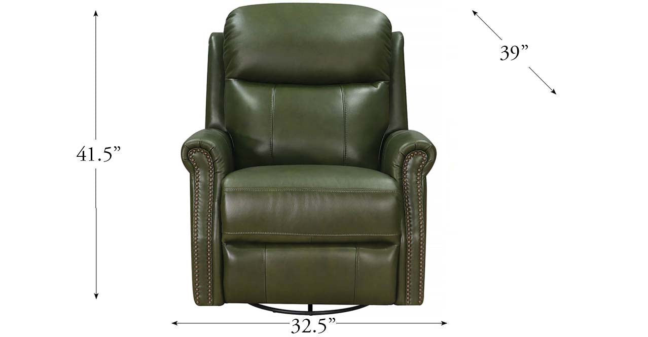 Royce Manual Swivel Glider Leather Recliner