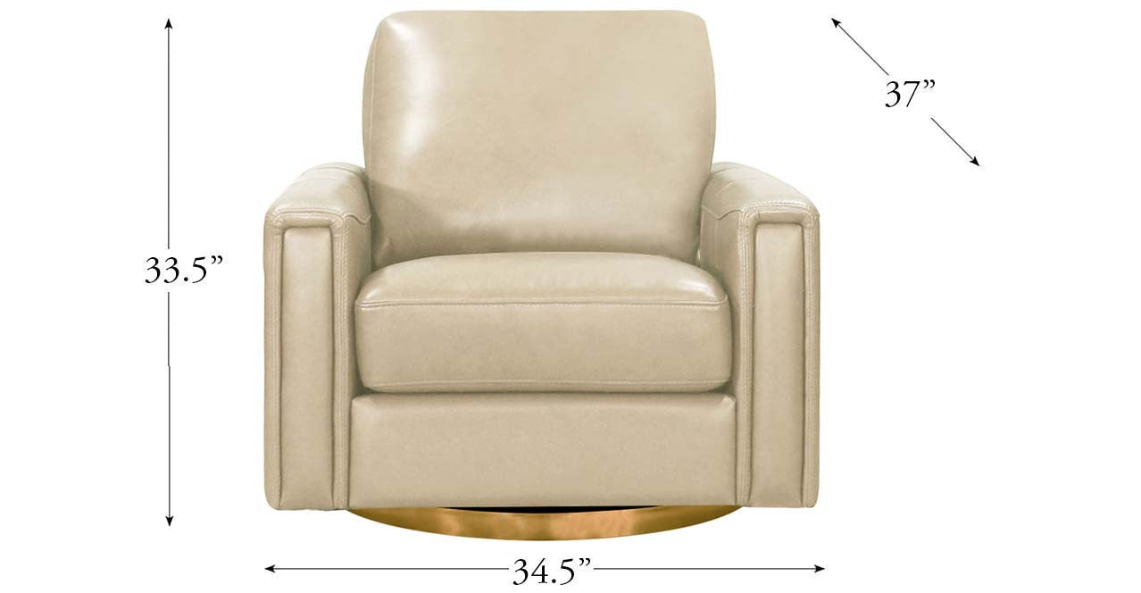 Hayward Swivel Leather Chair