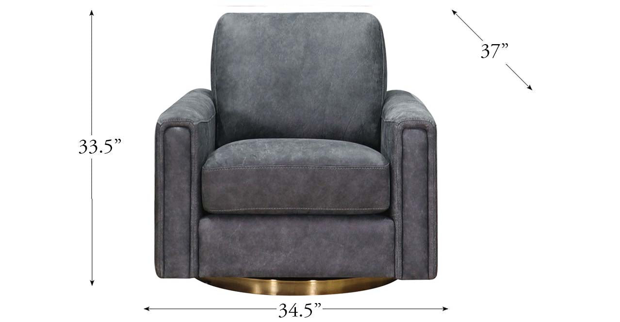 Hayward Swivel Leather Chair