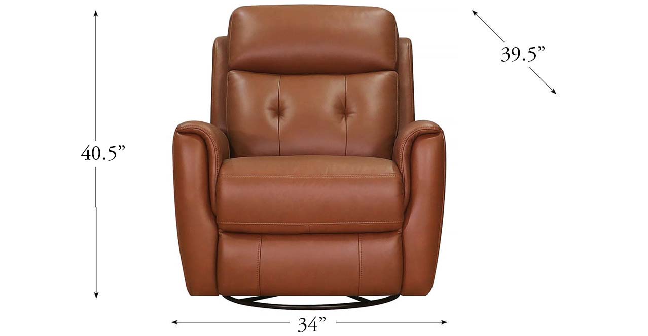 Torino Power Headrest Swivel Glider Leather Recliner