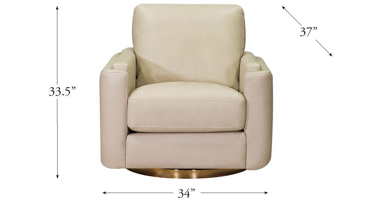 Elm Swivel Leather Chair