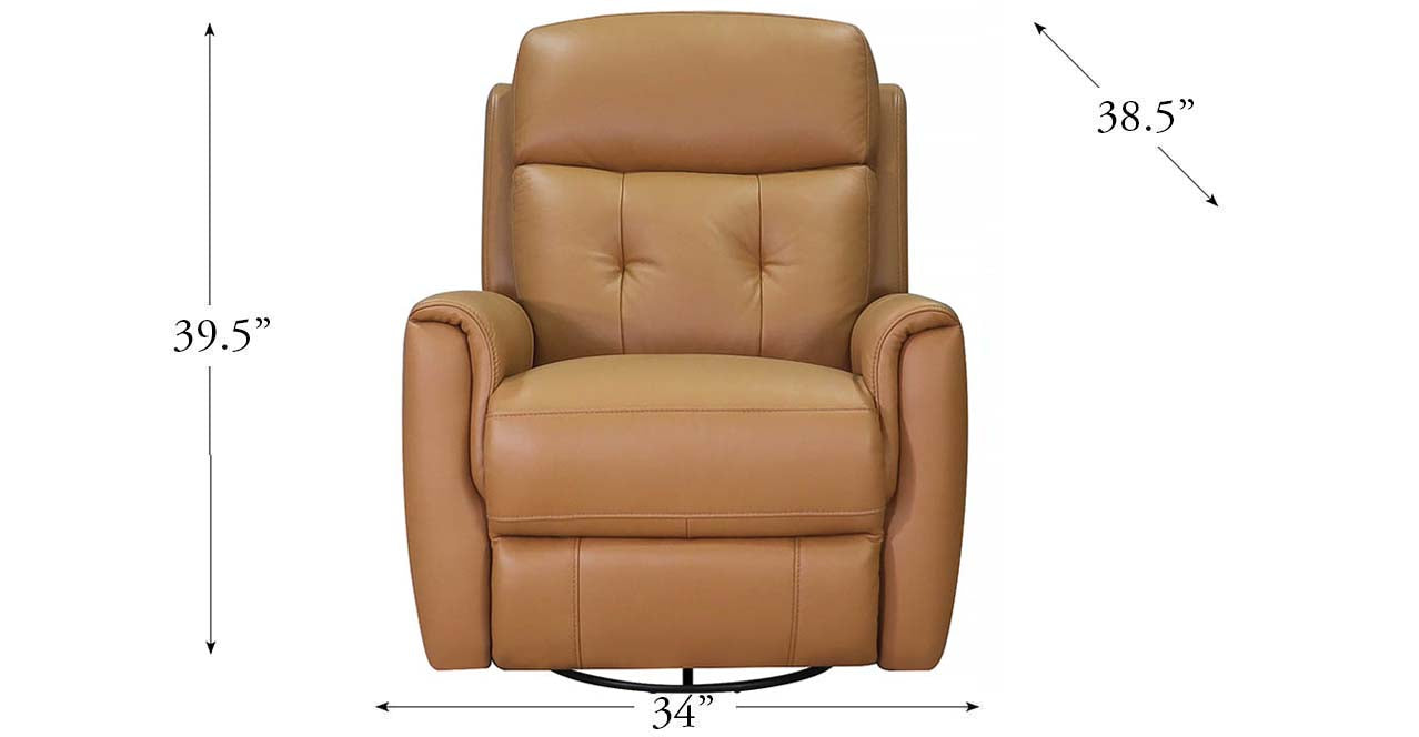 Torino Manual Swivel Glider Leather Recliner