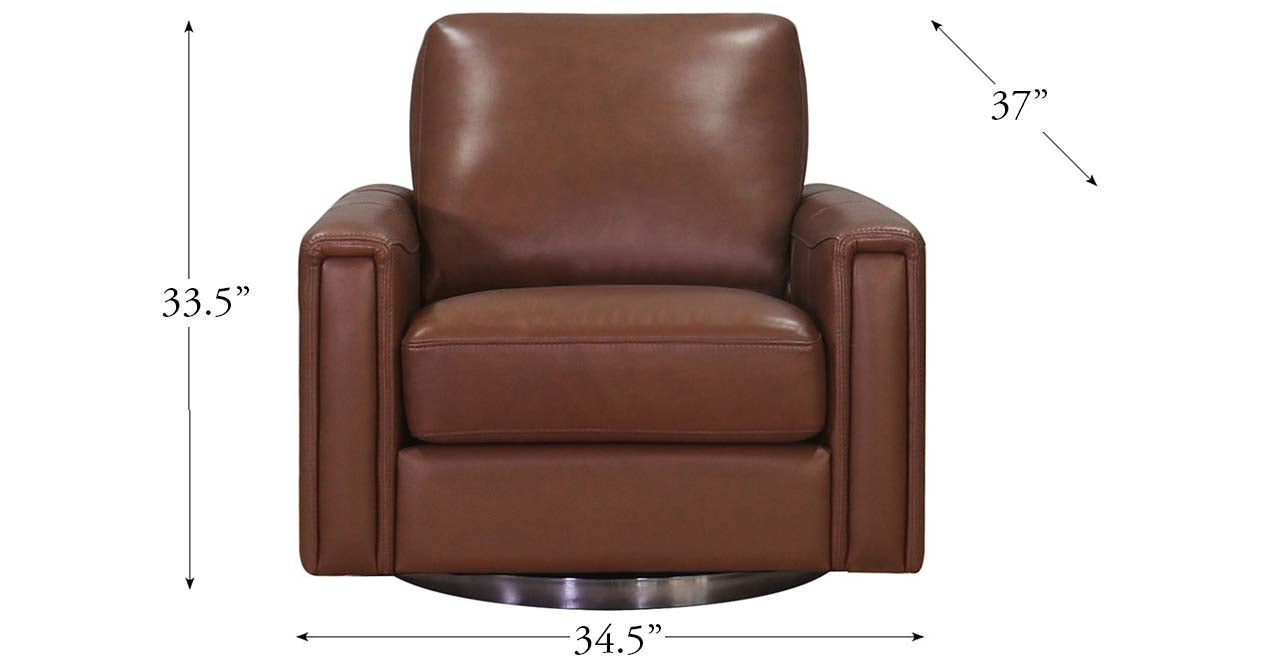 Hayward Swivel Leather Chair