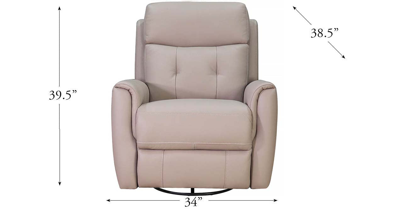 Torino Manual Swivel Glider Leather Recliner