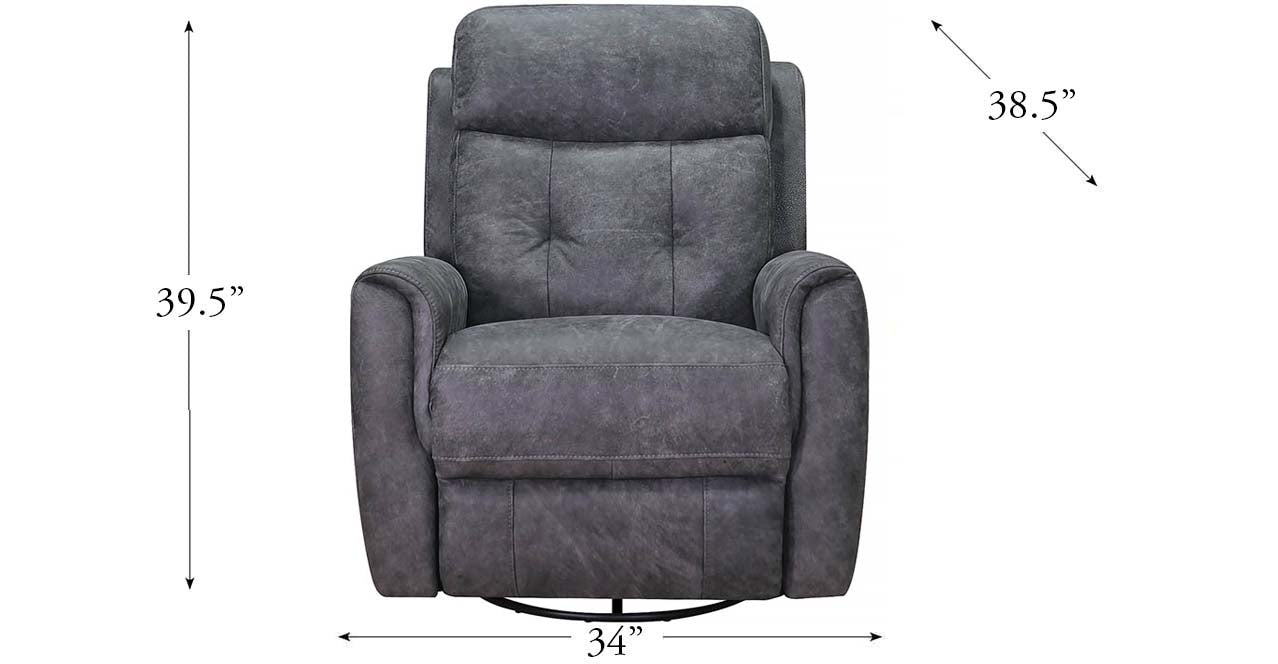 Torino Manual Swivel Glider Leather Recliner