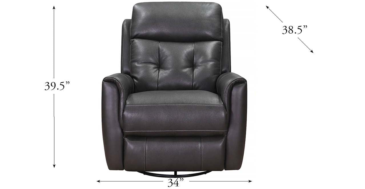 Torino Manual Swivel Glider Leather Recliner