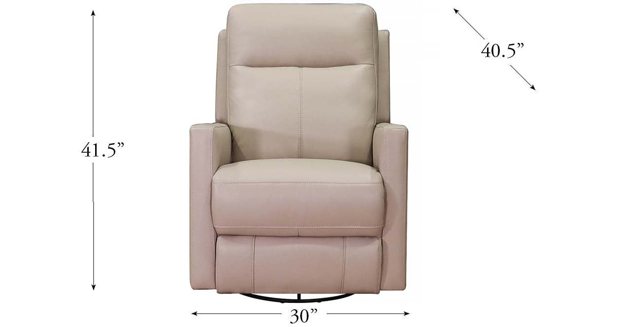 Vienna Manual Swivel Glider Leather Recliner