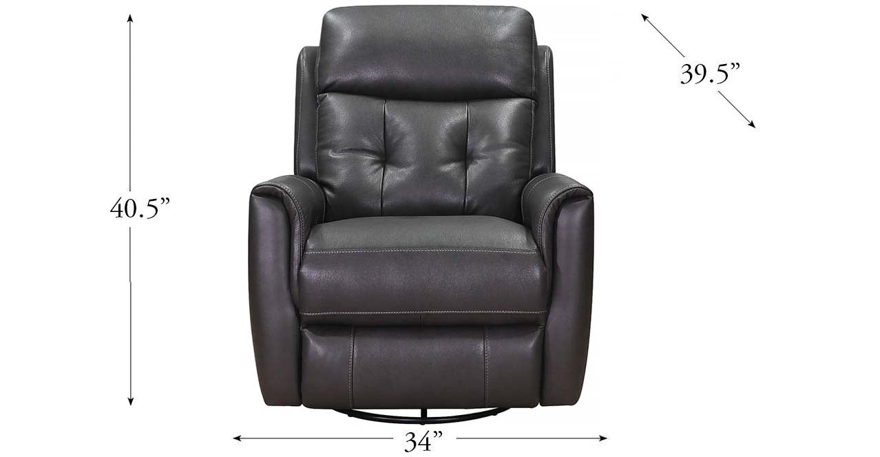 Torino Power Headrest Swivel Rocker Leather Recliner