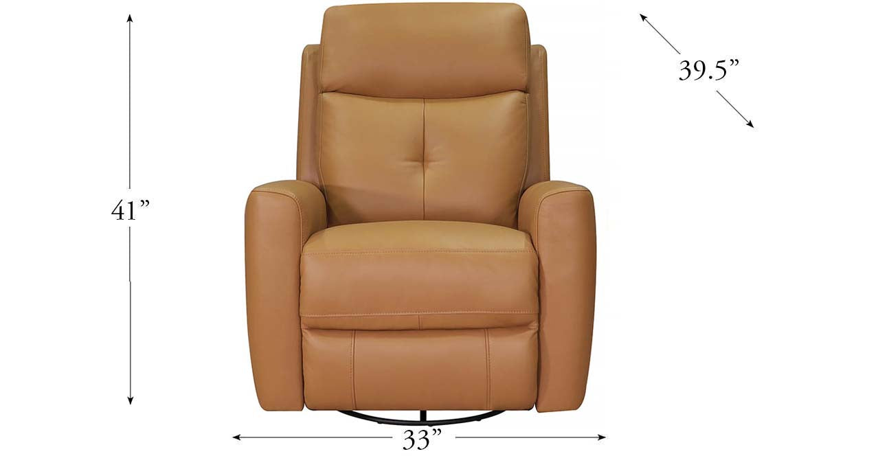 Sterling Manual Swivel Glider Leather Recliner