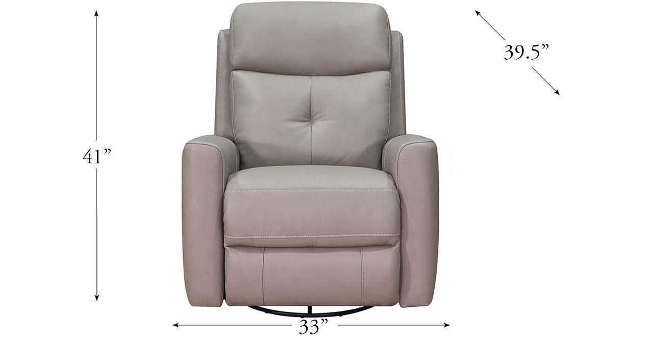 Sterling Manual Swivel Glider Leather Recliner