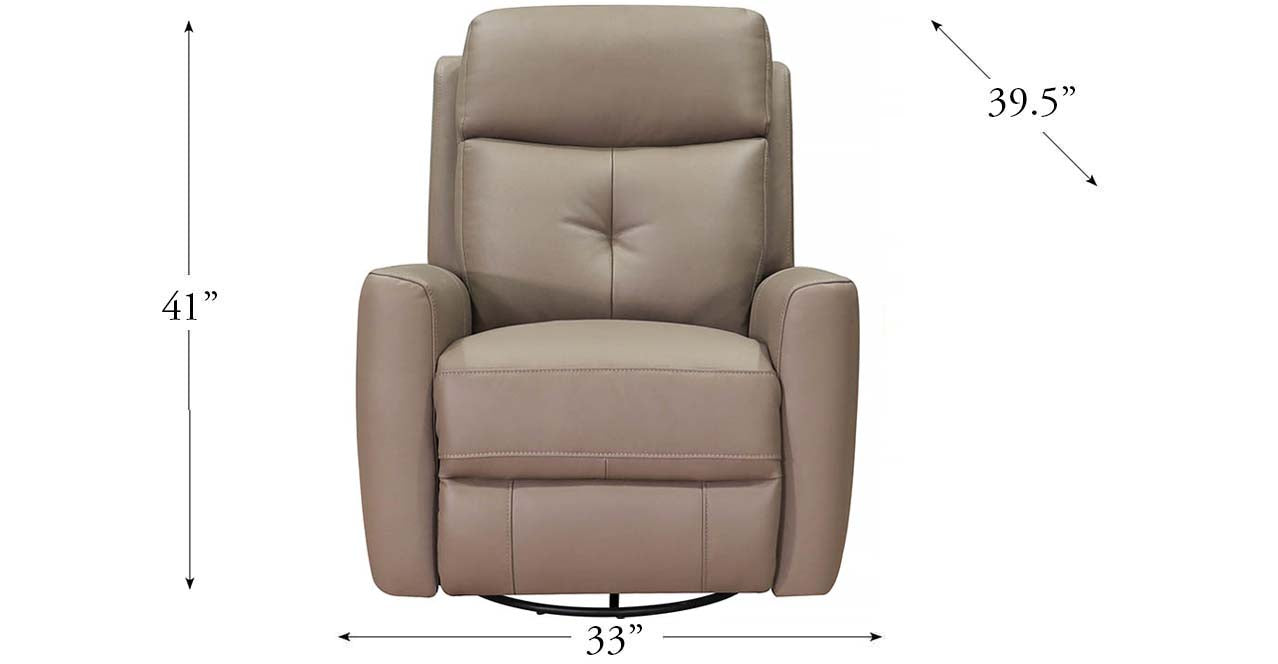 Sterling Manual Swivel Glider Leather Recliner