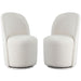 Kendall 2-Pack Dining/Accent Swivel Chair in Ivory Boucle Fabric image