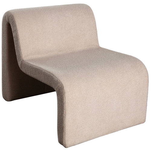 Lana Accent Chair in Camel Looped Shearling Fabric image