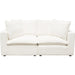 Ivy 2-Piece Modular Sofa in White Faux Shearling w/ Feather Down Seating image