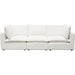 Ivy 3-Piece Modular Sofa in White Faux Shearling w/ Feather Down Seating image